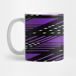 Purple black plaid seamless pattern design Mug